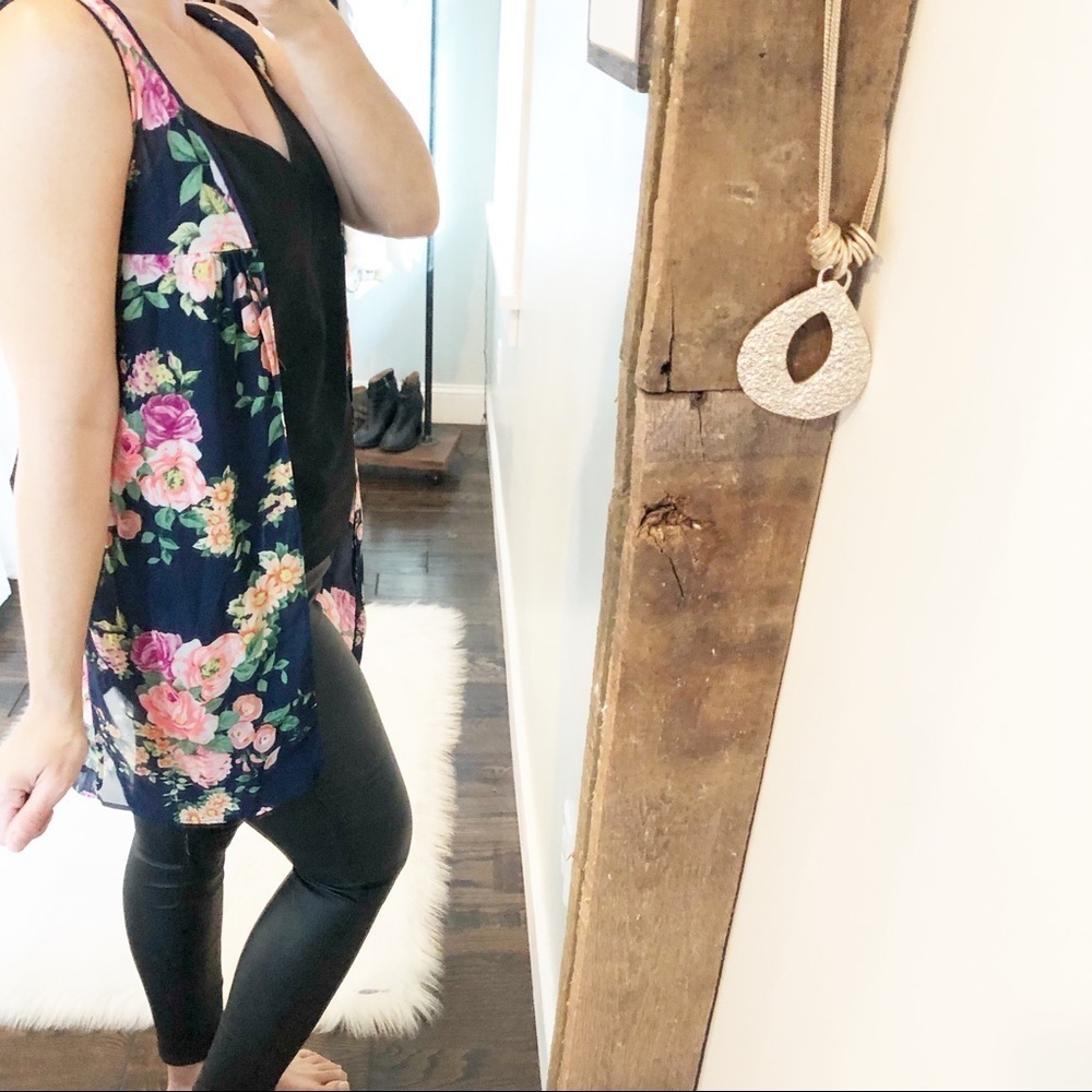 Moa Moa girls floral wrap cardigan